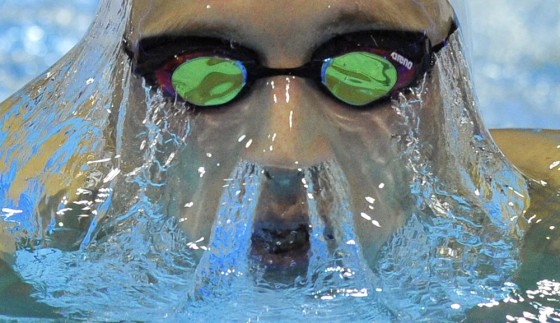 Kristopher Gilchrist of Britain competes in the men's 200m breaststroke semifinals at the British Gas Swimming Championships 2012 at the Olympic Aquatics Centre in London March 6, 2012. REUTERS/Toby Melville (BRITAIN - Tags: SPORT SWIMMING)