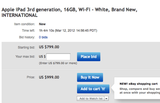 eBay iPad offers