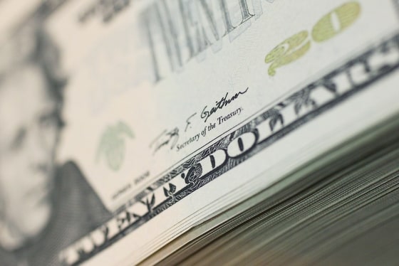 WASHINGTON, DC - JULY 22: Treasury Secretary's Timothy Geithner's signature can be seen on a new twenty dollar bill, at the Bureau of Engraving and Printing on July 22, 2011 in Washington, DC. The printing facility of Bureau of Engraving and Printing on 14th Street in Washington was until 1991 the only facility printing Federal Reserve notes until a western facility was opened in Fort Worth, Texas. (Photo by Mark Wilson/Getty Images)