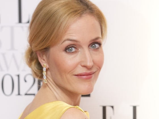 Actress Gillian Anderson arrives for the Elle Style Awards at the Savoy hotel in London, Monday, Feb. 13, 2012. (AP Photo/Joel Ryan)
