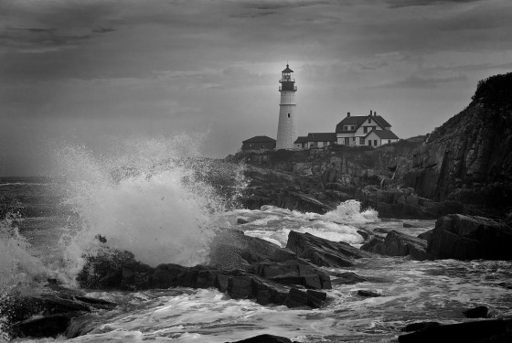 A weakened Hurricane Earl sweeps by Cape Elizabeth, Maine, on Sept. 2, 2010.