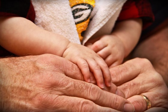 A grandfather's touch