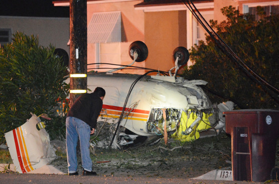 Small plane crash lands upside down, pilot survives