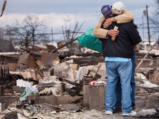 Superstorm Sandy made landfall Monday evening on a destructive and deadly path across the Northeast.