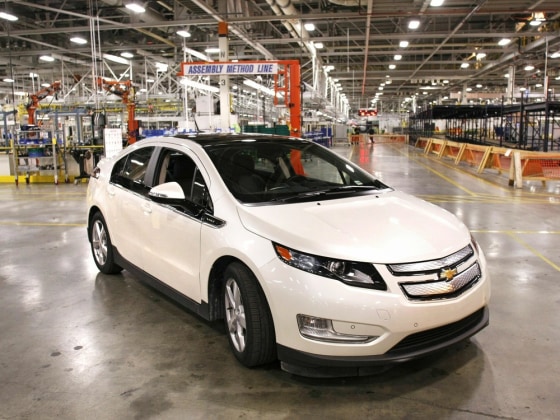 A Chevrolet Volt is shown at a GM plant in Flint, Mich., last year. GM says a battery fire in a test vehicle could have been prevented.