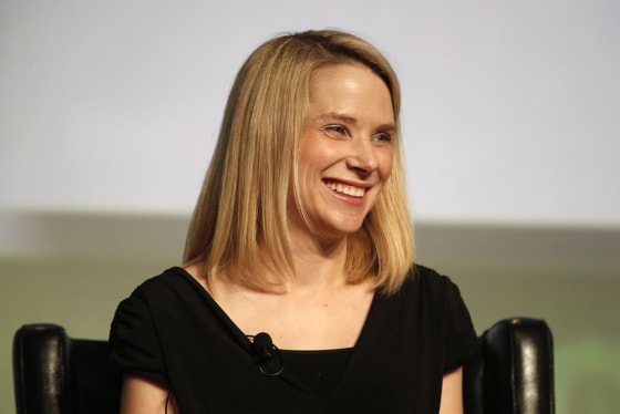 Yahoo! Chief Executive Marissa Mayer, pictured above, has given birth to a boy, the company said.
