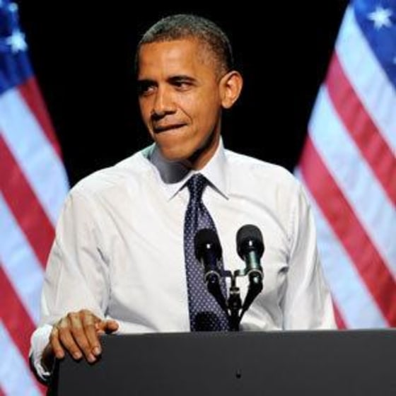 President Obama speaking at the