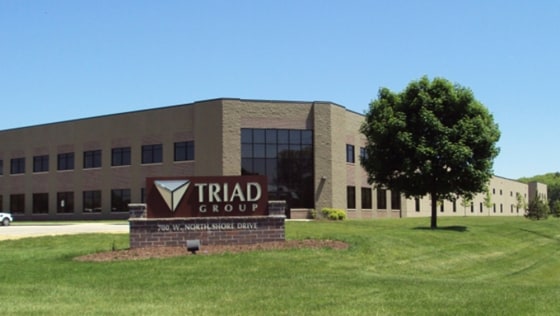 The industrial plant that houses the Triad Group of Hartland, Wis., is for sale for $14.2 million, real estate listings show. The company was closed after problems with contamination and sterility in medical wipes and other products.