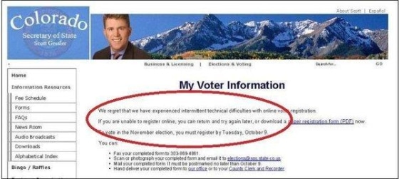 \"We regret that we have experienced intermittent technical difficulties...\"