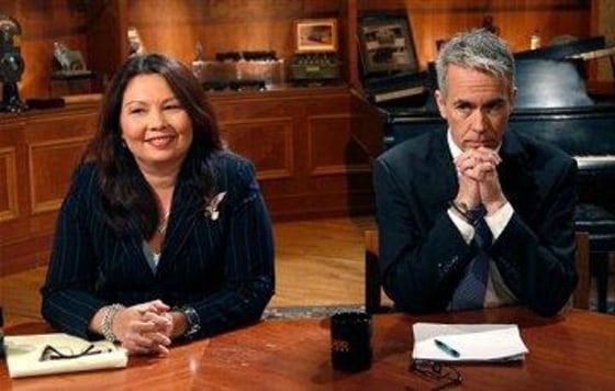 Rep. Joe Walsh (R) Democrat Tammy Duckworth before a televised debate last night.