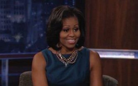 First Lady Michelle Obama reveals how the president encourages their kids to at least pretend to pay attention at big events.