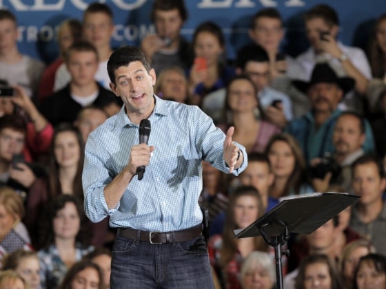 Republican vice presidential candidate, Rep. Paul Ryan, R-Wis speaks at a campaign stop at Walker Manufacturing in Fort Collins, Colo., Wednesday, Sept. 26, 2012.