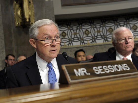 Sen. Jeff Sessions, R-Ala., is seen during a committee hearing on Capitol Hill, Jan. 31, 2013.