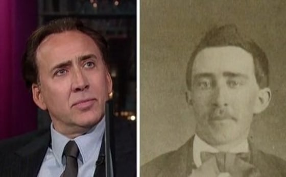 Nicolas Cage addressed the vampire talk sparked by a 140-year-old photo a man that looked a lot like him on Thursday night's \"Late Show.\"