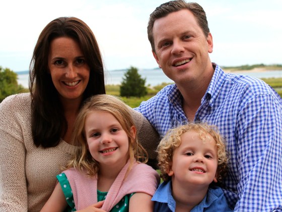 Willie with his wife, Christina, and their two kids.