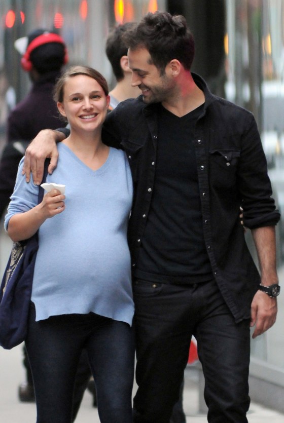 Very pregnant Natalie Portman in NYC