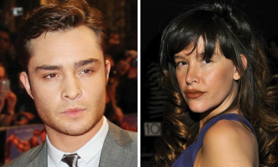 Actor Ed Westwick, left, and actress Paz de la Huerta.