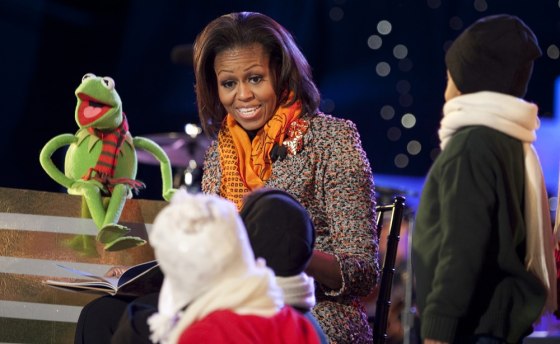 First Lady Michelle Obama reads