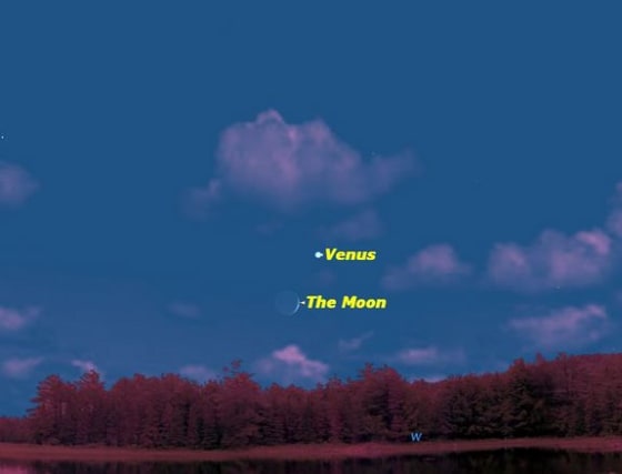 It's the night to see Venus and moon join up in night sky