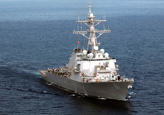 The guided-missile destroyer USS Ramage is one of four U.S. destroyers currently deployed in the Mediterranean Sea equipped with long-range Tomahawk missles that could potentially be used to strike Syria, according to officials.