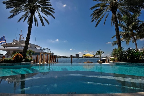 There's room for three boats at this Boca Raton, Fla., property.