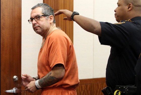 Anthony Chiofalo, accused of embezzling $9 million from his former employer Japanese equipment manufacturer Tadano America leaves a Houston court on Jan. 7. Chiofalo had just turned himself in after about six months on the run. His lawyer says at least $1 million of Chiofalo's assets, which he needs to pay restitution to Tadano, have been stolen by a former investigator in the Harris county district attorney's office.