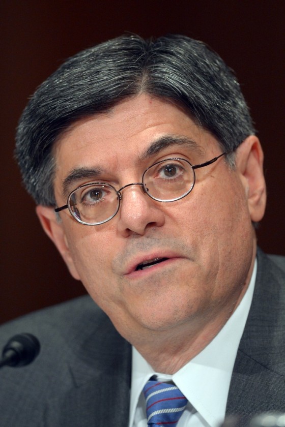 Jack Lew testifies before the Senate Finance Committee on Feb. 13.