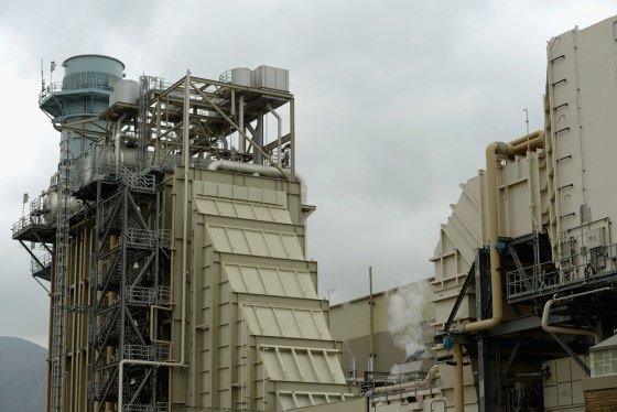 The Burbank Water and Power natural gas-fueled power plant operates on June 24, 2013 in Burbank, California.