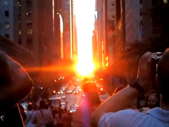 Clouds cover NYC's last Manhattanhenge sunset of 2013
