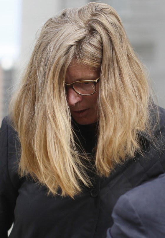 Ingrid Lederhaas-Okun departs Manhattan Federal Court in New York on July 2.