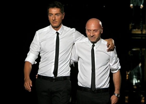 Italian fashion designers Domenico Dolce (L) and Stefano Gabbana in this 2007 file image.