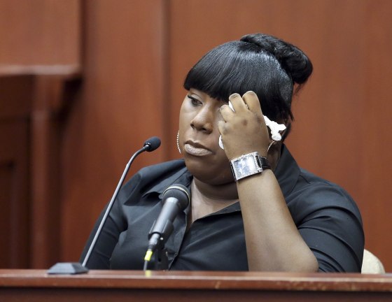 Rachel Jeantel, the witness that was on the phone with Trayvon Martin just before he died, gives her testimony during George Zimmerman's trial in Seminole circuit court in Sanford, Fla., on June 26. Zimmerman has been charged with second-degree murder for the 2012 shooting death of Trayvon Martin.
