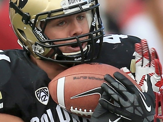 Colorado tight end Nick Kasa was asked about his romantic interests during interviews at the recent NFL Scouting Combine.