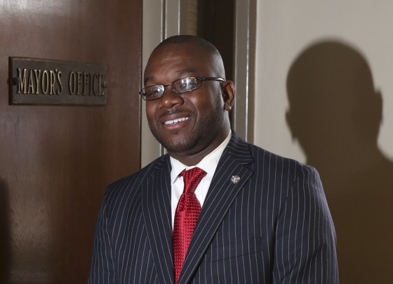 Marco McMillian, 34, a candidate for mayor of the Mississippi Delta city of Clarksdale, is shown in an undated campaign photograph.