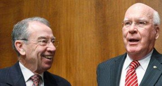 Sens. Chuck Grassley (R) and Pat Leahy (D) help lead the Senate Judiciary Committee