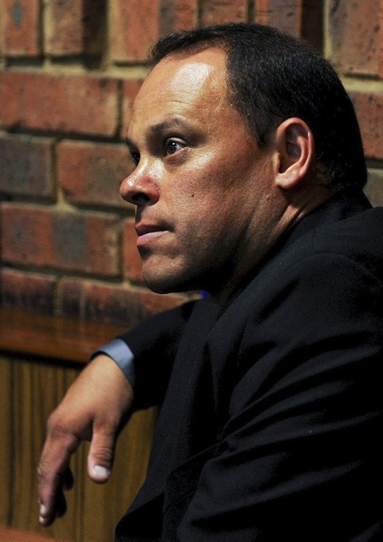 Hilton Botha at the bail hearing of paralympian Oscar Pistorius in Pretoria, South Africa, Feb. 20.