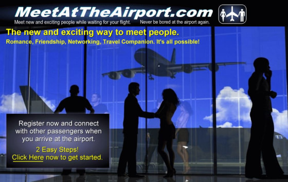 A relationship site for meeting people at the airport.