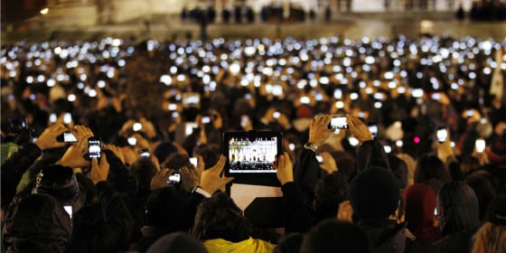 St. Peter's Basilica at the Vatican, on March 13, 2013.