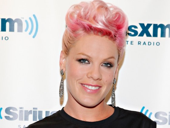 Pink stopped midsong during a concert Sunday to comfort a little girl in the audience.