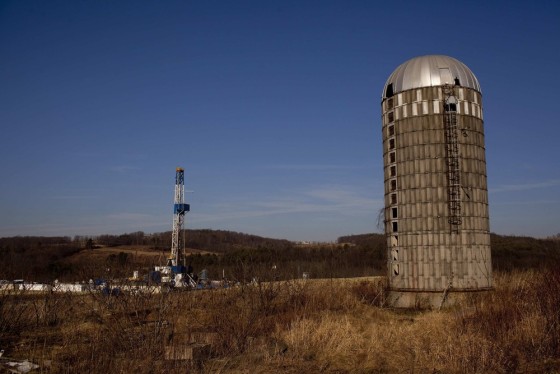 This Jan. 7, 2012, file photo shows a natural gas well in a rural fieldin Bradford County, Pa.
