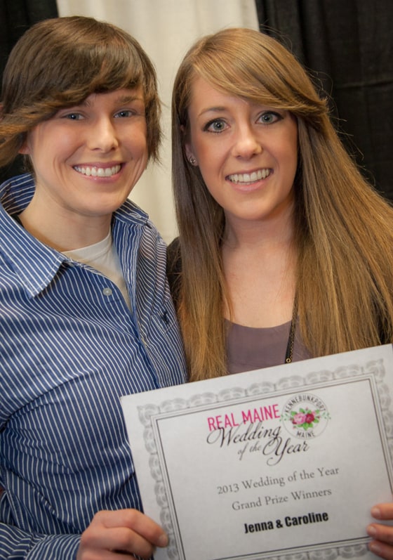 Caroline Currie and Jenna Eagleton were announced as Real Maine Weddings winning couple. They'll receive $100,000 to plan their dream wedding.