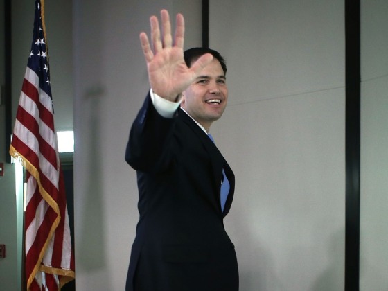 Sen. Marco Rubio addresses a Free State Foundation luncheon March 21, 2013 in Washington, DC.