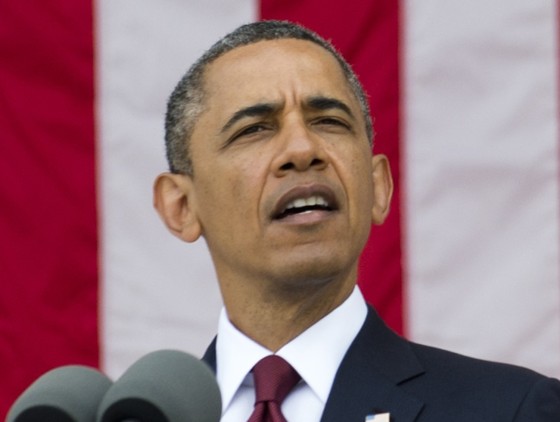 President Barack Obama speaks in honor of Memorial Day at Arlington National Cemetery in Arlington, Va., on May 27, 2013.
