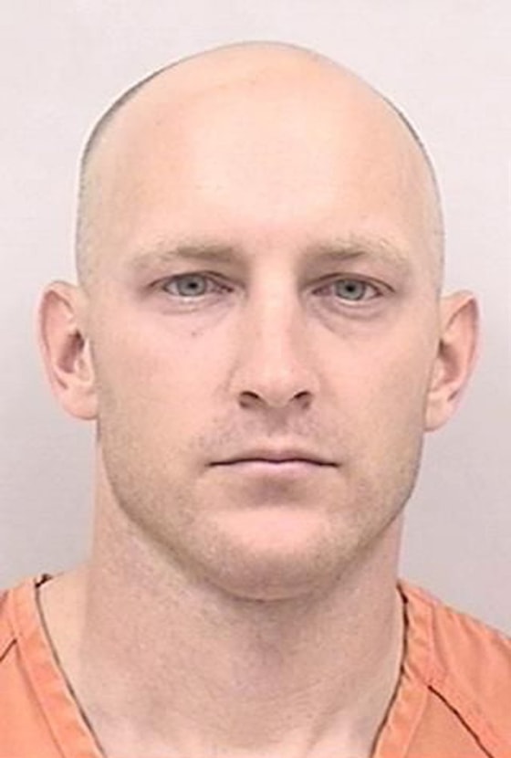 This booking photo released by the Colorado Springs Police Department shows Army 1st Lt. Aaron G. Lucas, of Alabama.