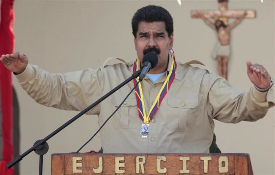 Venezuela's President Nicolas Maduro speaks during an event in Coro in the state of Falcon, in this September 30, 2013 handout photograph provided by the goverment.