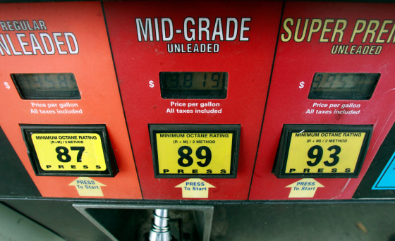 This Friday, Sept. 27, 2013, photo, shows a gas pump in Montpelier, Vt. The national average price of gasoline has fallen throughout the month, slidi...