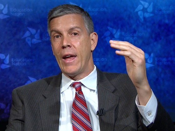 Arne Duncan speaks at Education Nation.