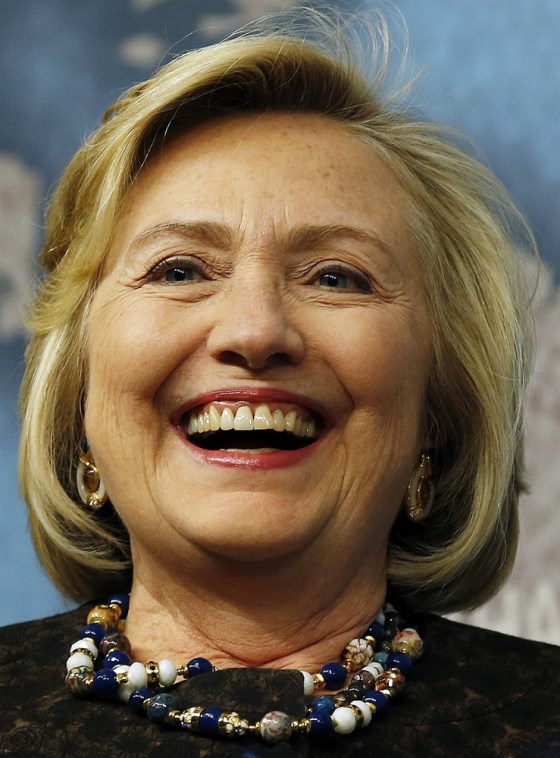 Former U.S. Secretary of State Hilary Clinton pictured at Chatham House in central London, Saturday.