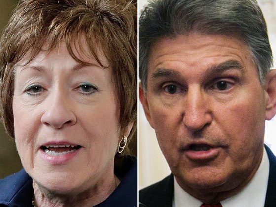 Sens. Susan Collins, R-Maine, and Joe Manchin, D-W.Va.