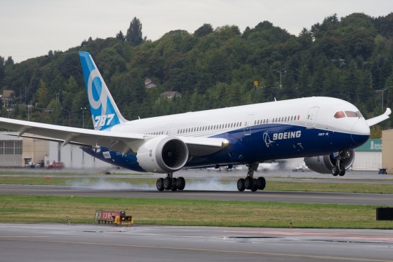 A Boeing 787-9 Dreamliner lands after its first flight Sept. 17 at Boeing Field in Seattle. You could buy 83 Dreamliners, and it still wouldn't add up to the cost the government shutdown had on the economy over the past 16 days.